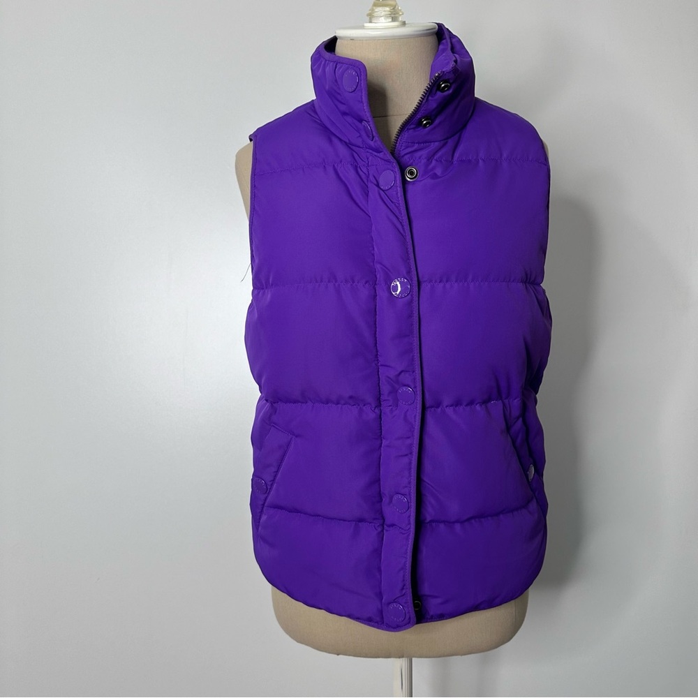 Y2K J.crew puffed vest purple XS